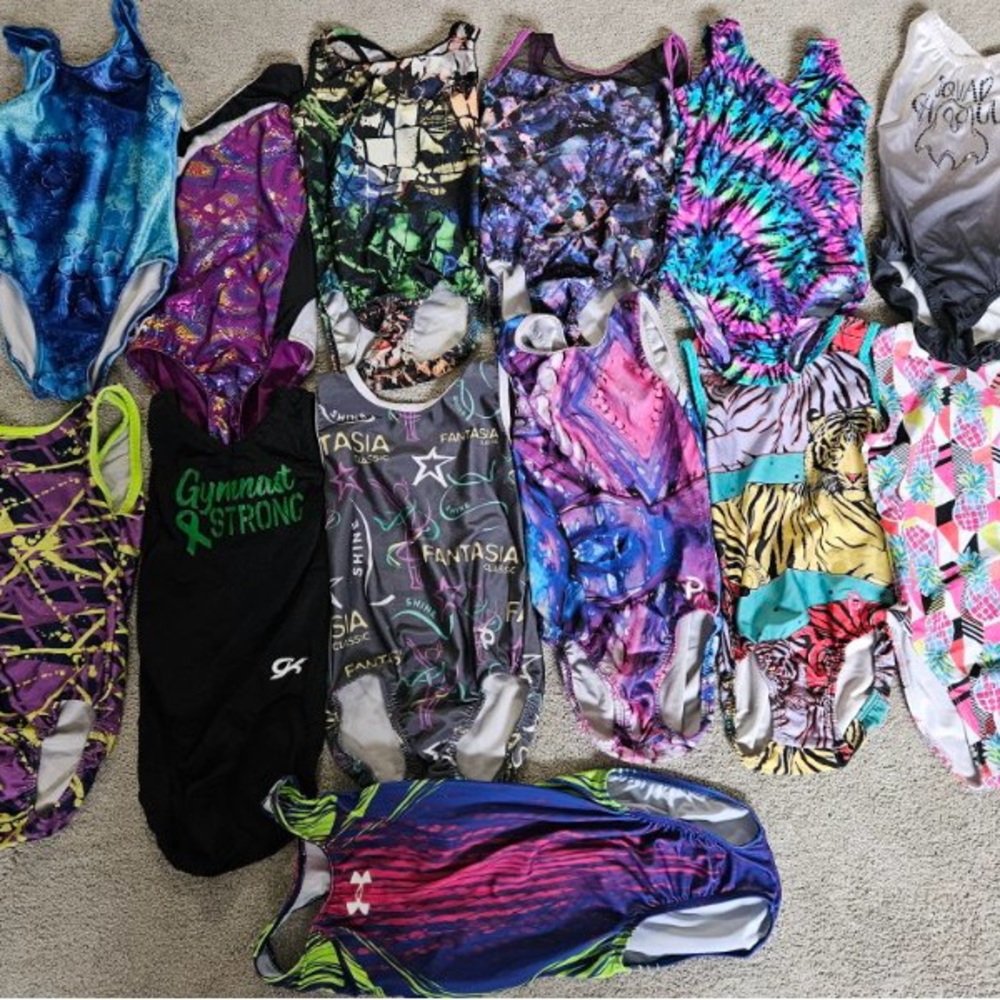 CHILD MEDIUM leotards!! Includes plum, GK, under armor, etc.